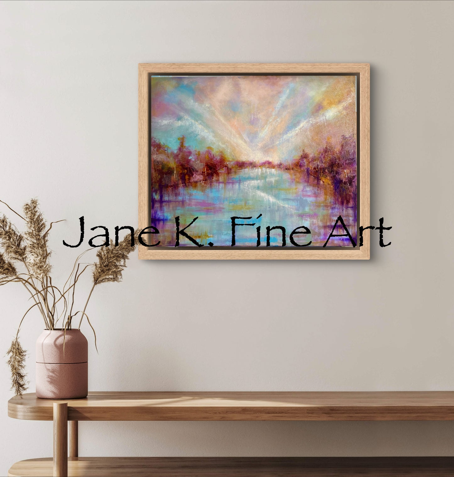 "Jordan River Sunset" original acrylic and oil painting on canvas