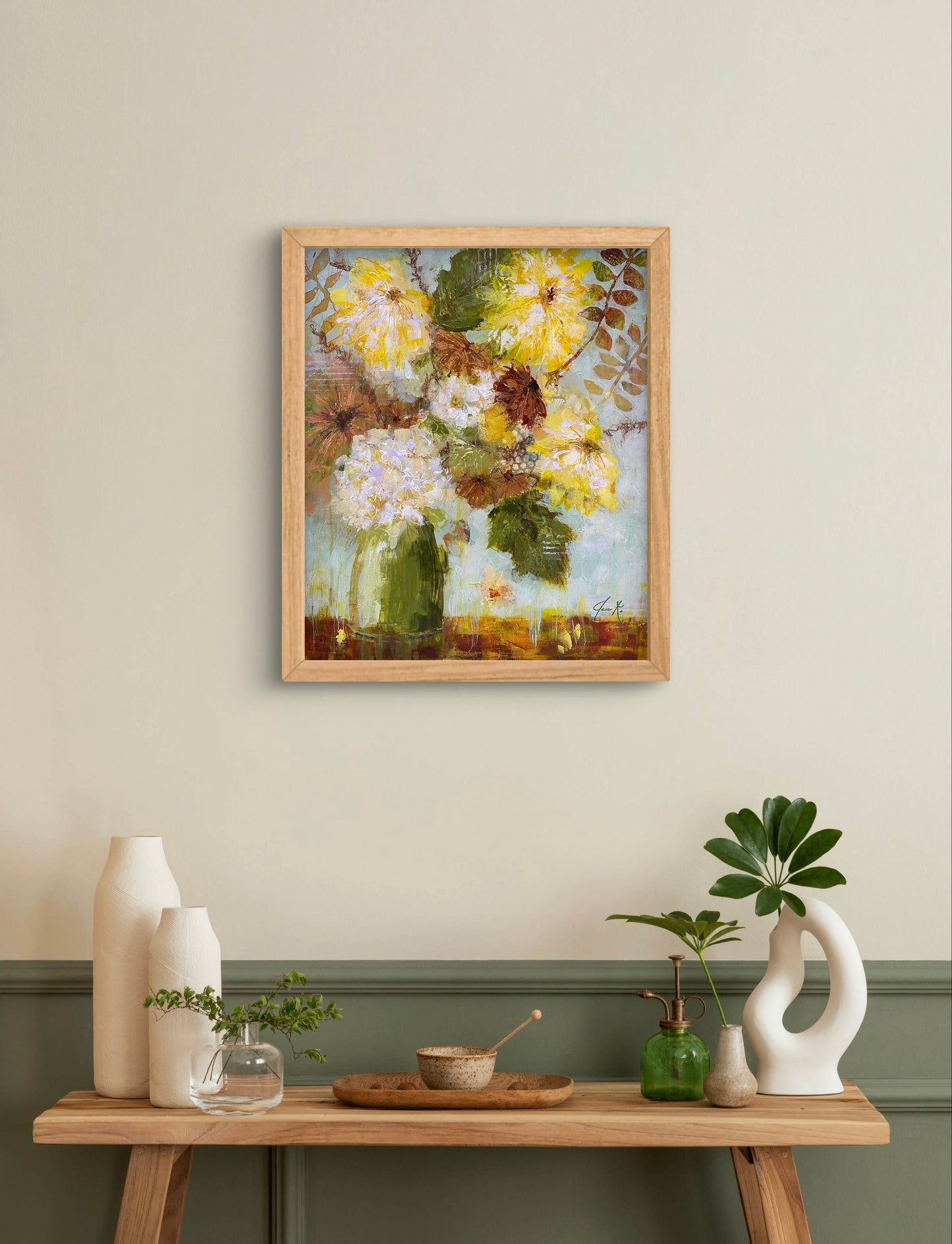 Hydrangea and Sunflowers